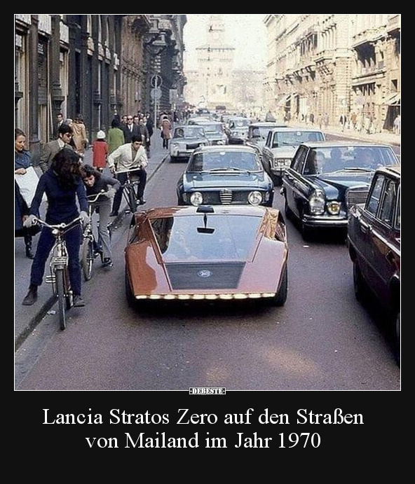 Lancia Stratos Zero auf den Straßen von Mailand im Jahr.. - Lustige Bilder | DEBESTE.de