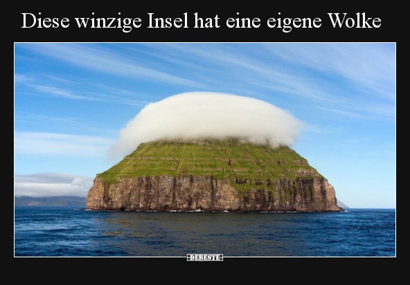 Diese winzige Insel hat eine eigene Wolke.. - Lustige Bilder | DEBESTE.de