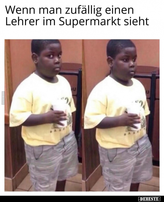 Wenn man zufällig einen Lehrer im Supermarkt sieht.. - Lustige Bilder | DEBESTE.de
