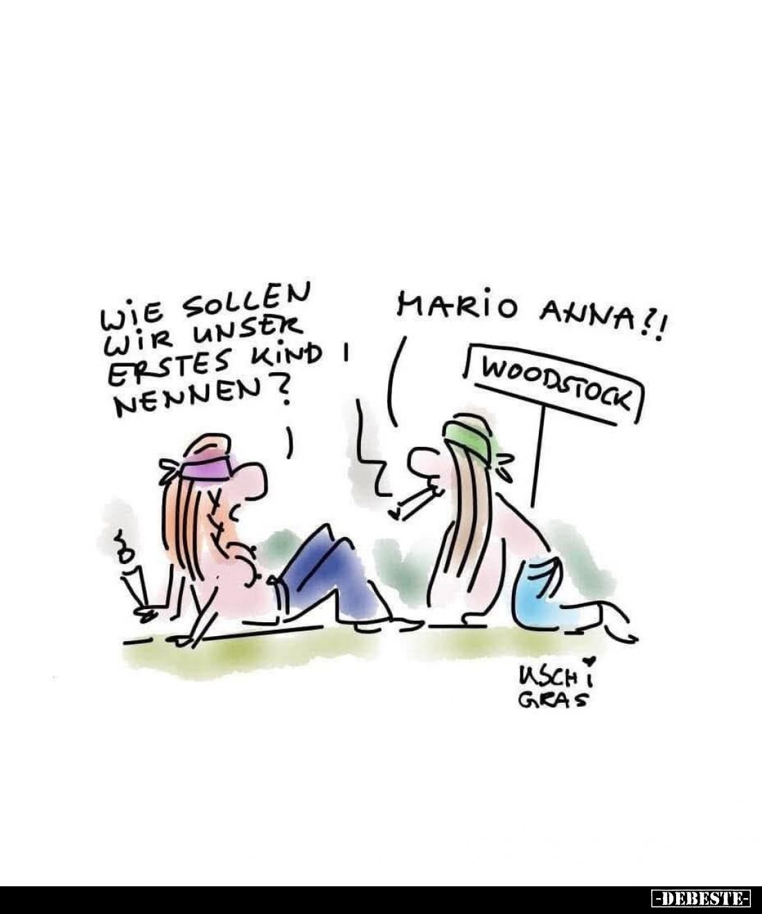 Wie sollen wir unser erstes Kind nennen? -
Mario Anna?! -