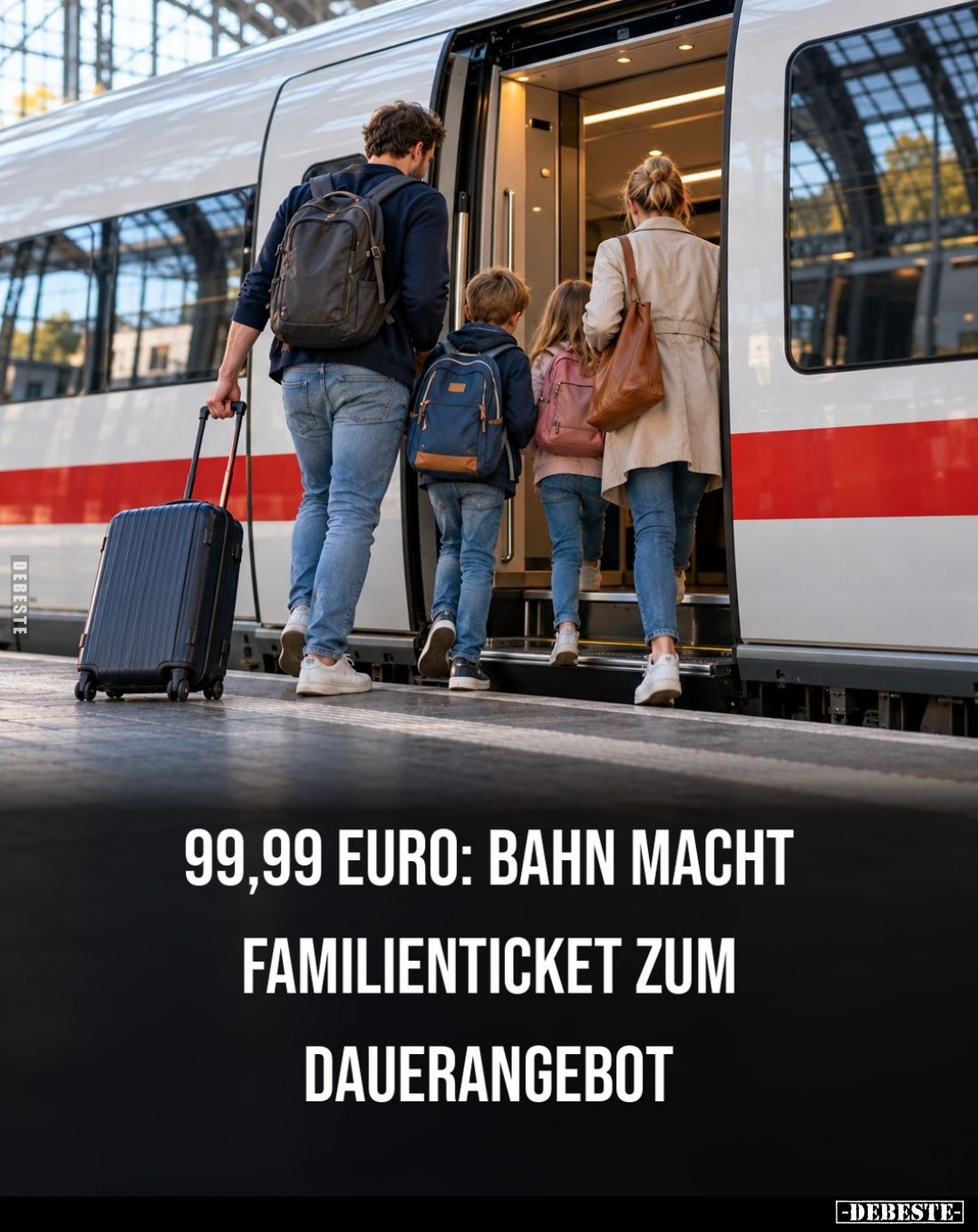 99,99 Euro: Bahn macht Familienticket zum Dauerangebot.