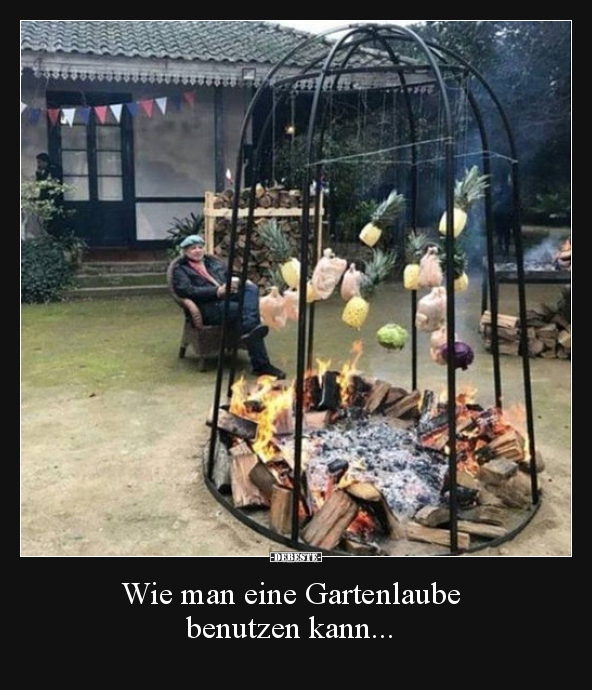 Wie man eine Gartenlaube benutzen kann...