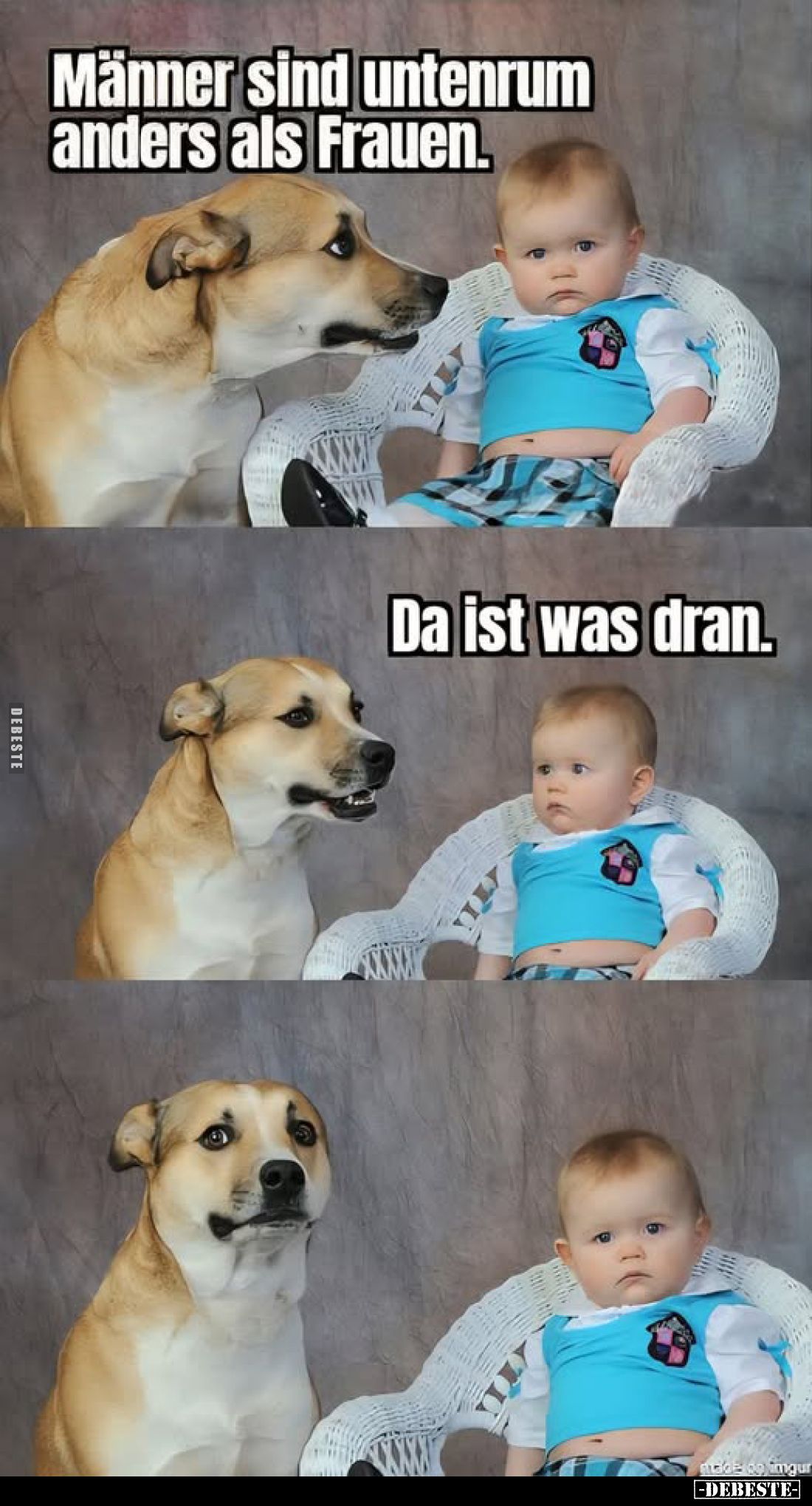 Männer sind untenrum anders als Frauen.
Menres & More
Da ist was dran.