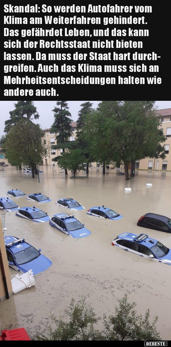 Skandal: So werden Autofahrer vom Klima am Weiterfahren.. - Lustige Bilder | DEBESTE.de