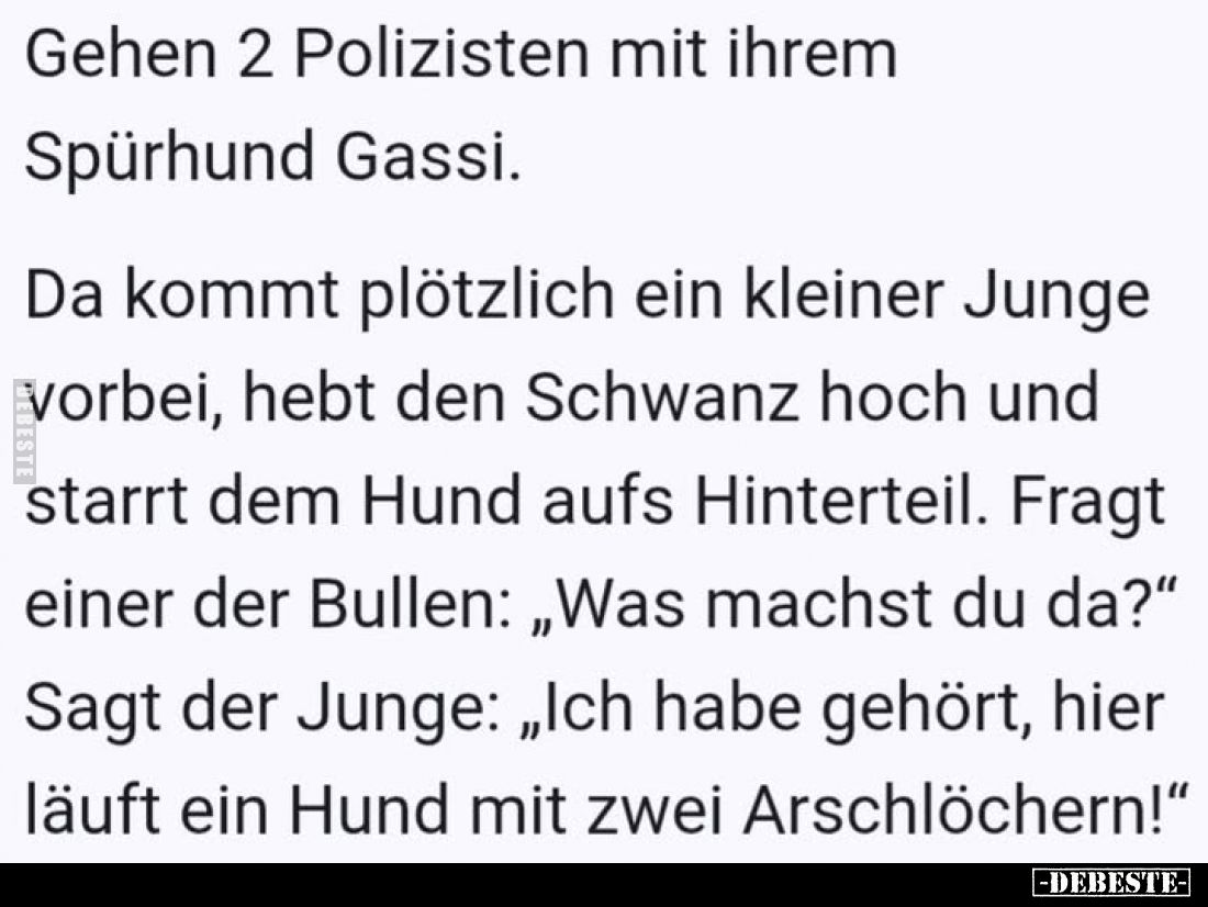 Gehen 2 Polizisten mit ihrem Spürhund Gassi.. - Lustige Bilder | DEBESTE.de