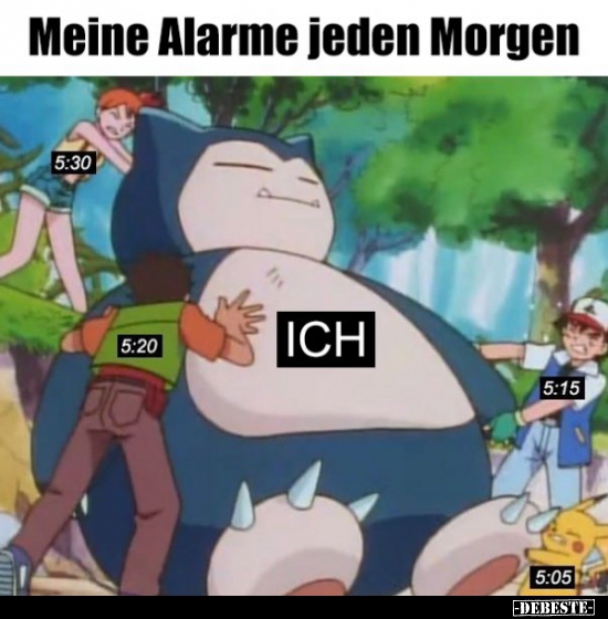 Meine Alarme jeden Morgen...
