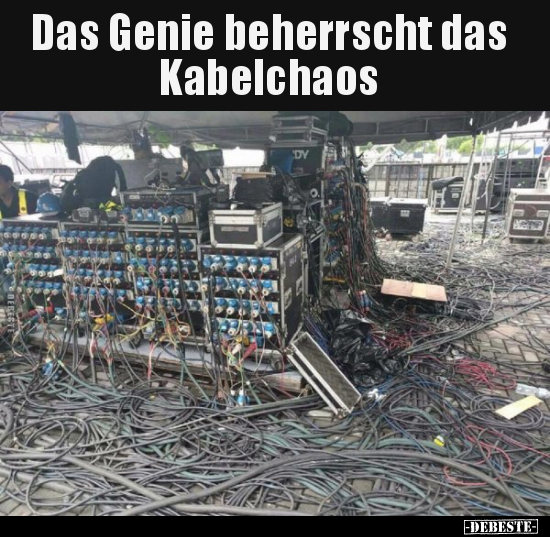 Das Genie beherrscht das Kabelchaos.. - Lustige Bilder | DEBESTE.de