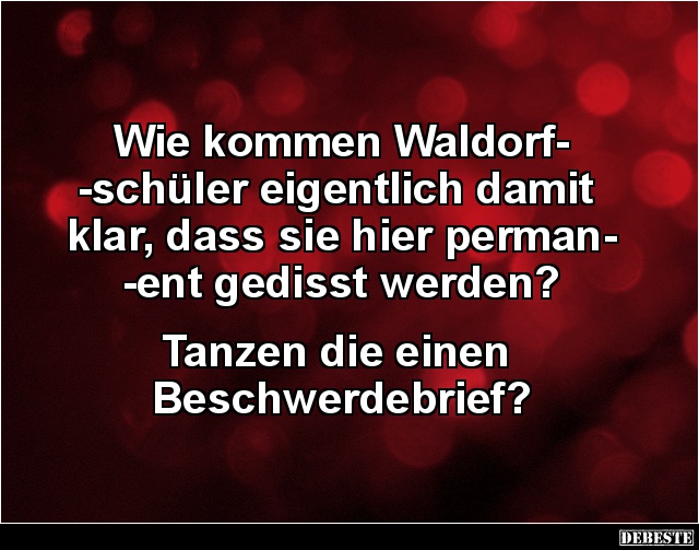 Wie kommen Waldorfschüler eigentlich damit klar.. - Lustige Bilder | DEBESTE.de