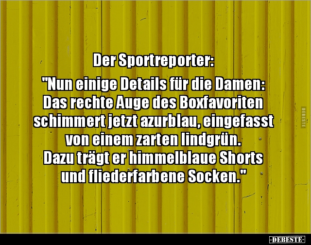 Der Sportreporter: "Nun einige Details für die.." - Lustige Bilder | DEBESTE.de