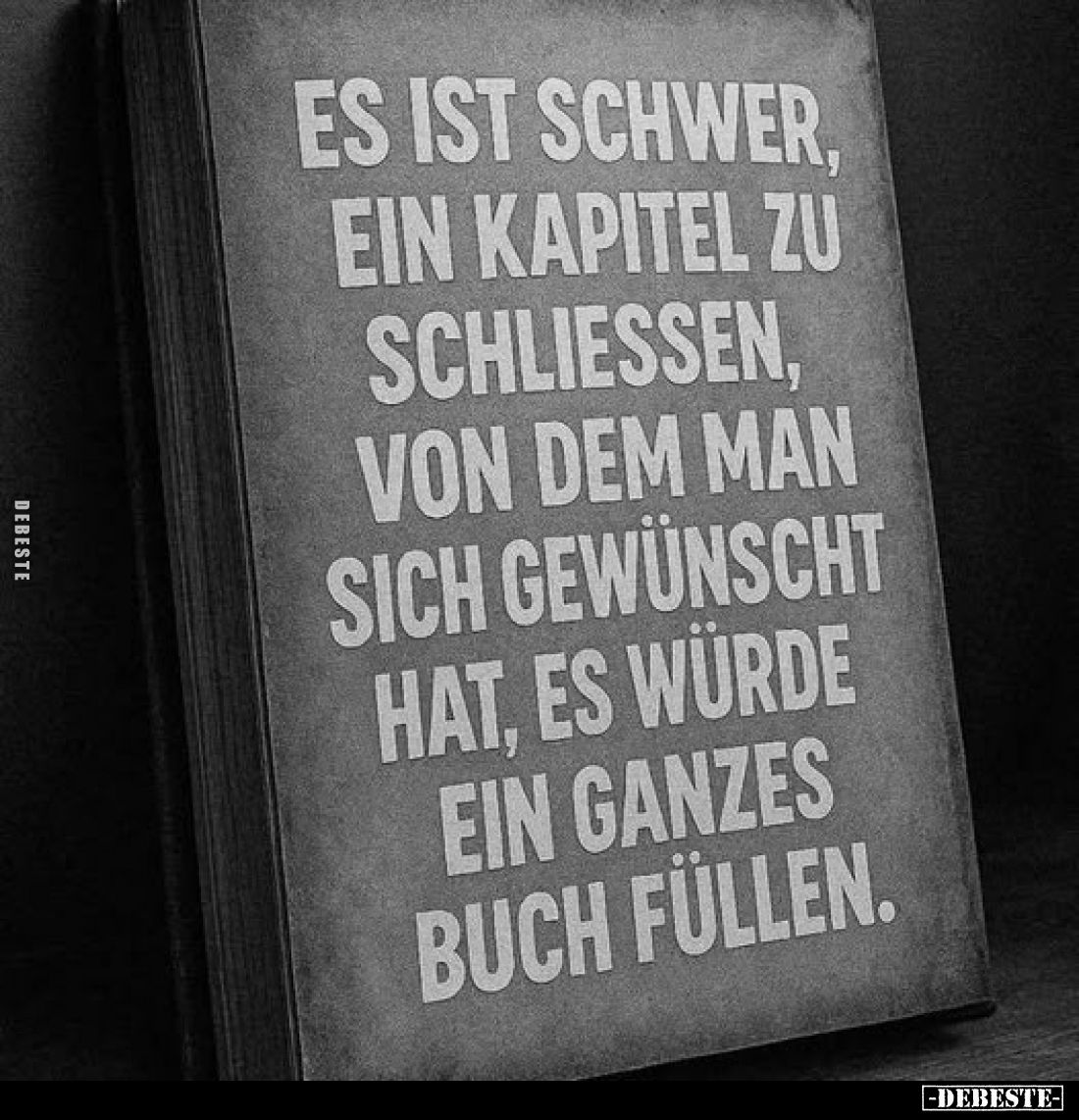 Es ist schwer, ein Kapitel zu schließen, von dem man sich gewünscht hat, es würde ein ganzes Buch füllen.