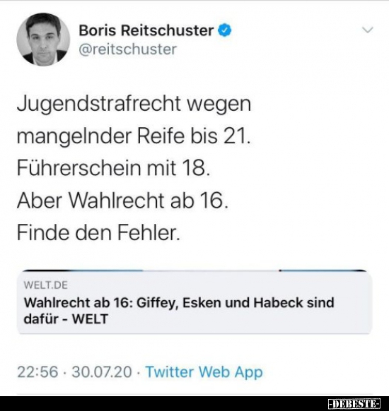 Jugendstrafrecht wegen mangelnder Reife bis 21...