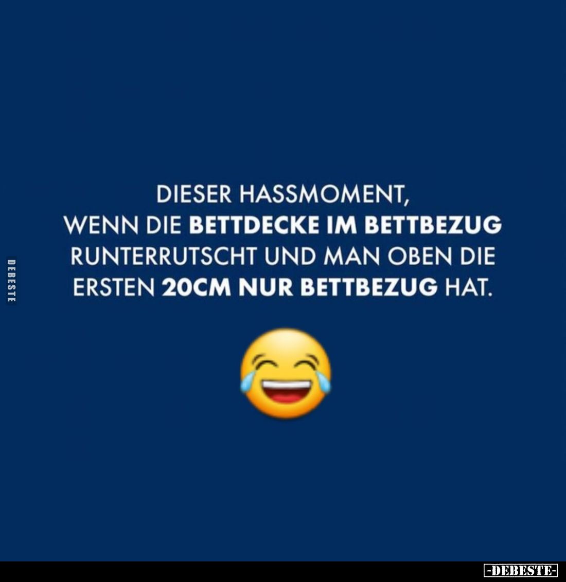 Dieser Hassmoment, wenn die Bettdecke im Bettbezug runterrutscht und man oben die ersten 20cm nur Bettbezug hat.