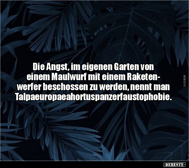 Die Angst, im eigenen Garten von einem Maulwurf mit einem.. - Lustige Bilder | DEBESTE.de