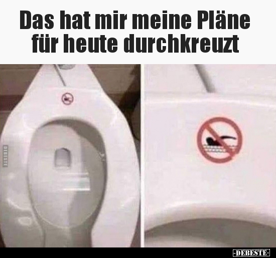 Das hat mir meine Pläne für heute durchkreuzt..