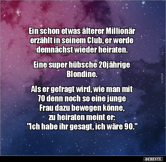 Ein schon etwas älterer Millionär erzählt in seinem Club.. - Lustige Bilder | DEBESTE.de