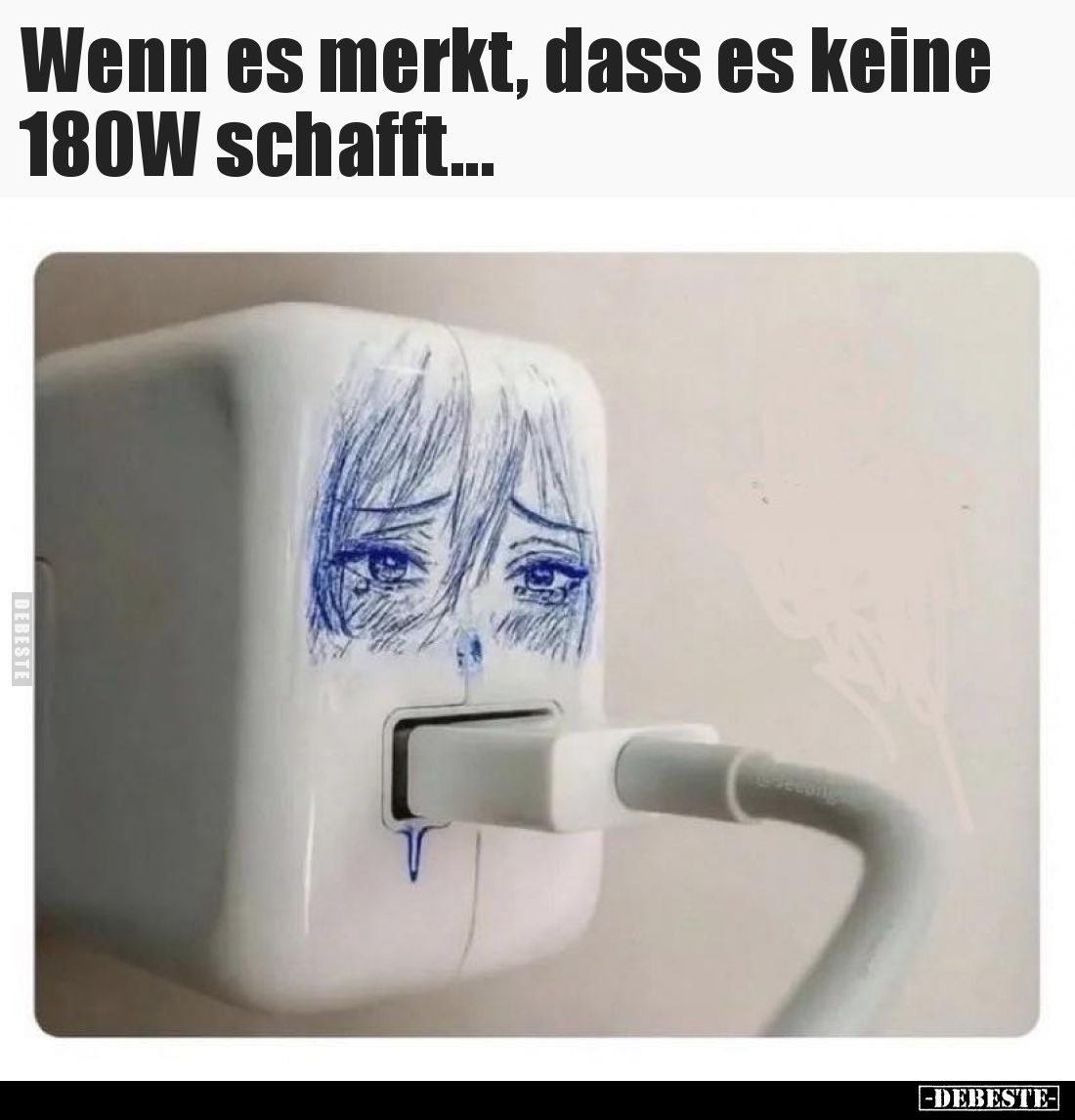 Wenn es merkt, dass es keine 180W schafft.