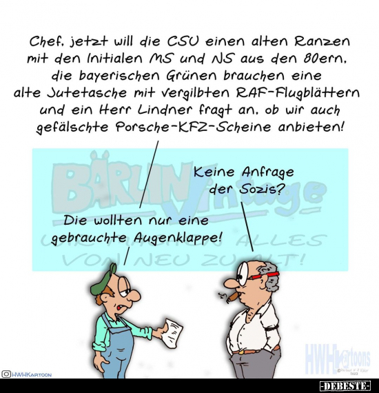 Chef, jetzt will die CSU einen alten Ranzen.. - Lustige Bilder | DEBESTE.de