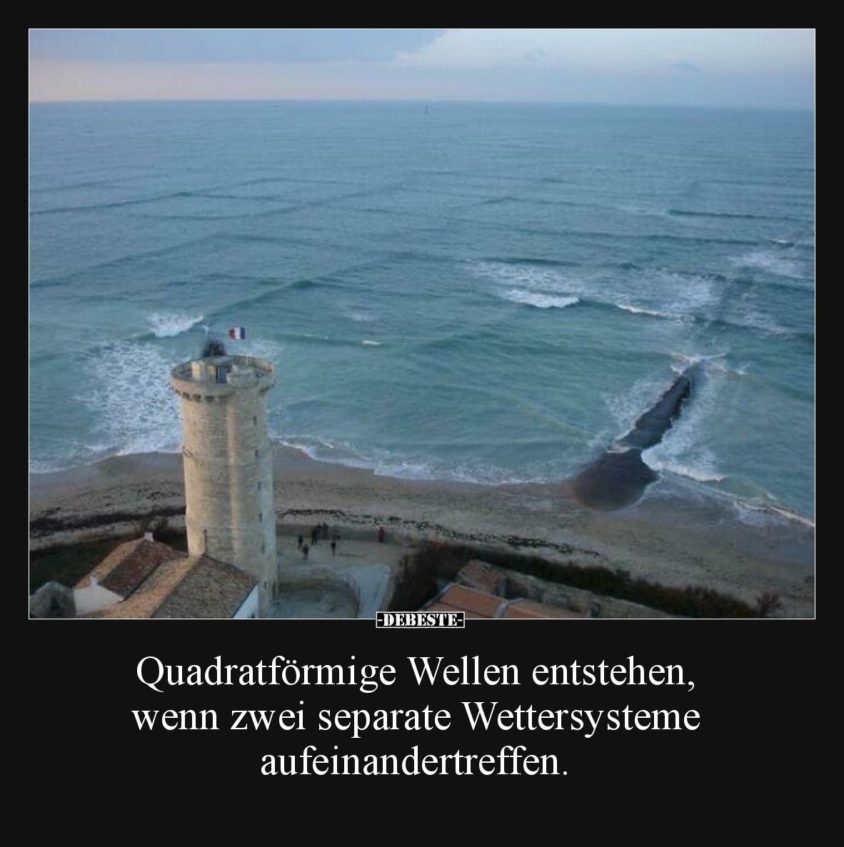 Quadratförmige Wellen entstehen, wenn zwei separate Wettersysteme aufeinandertreffen.