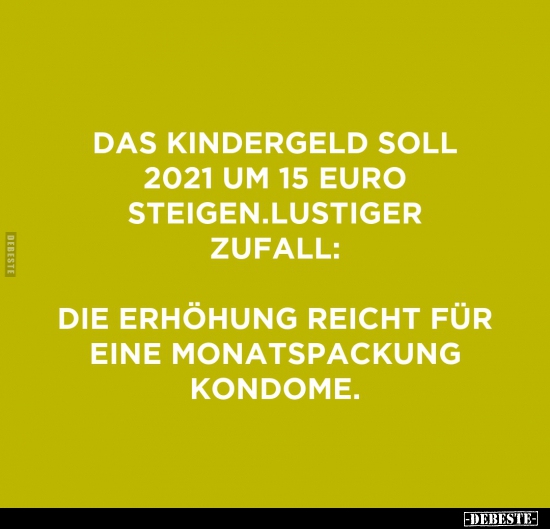Das Kindergeld soll 2021 um 15 Euro steigen...