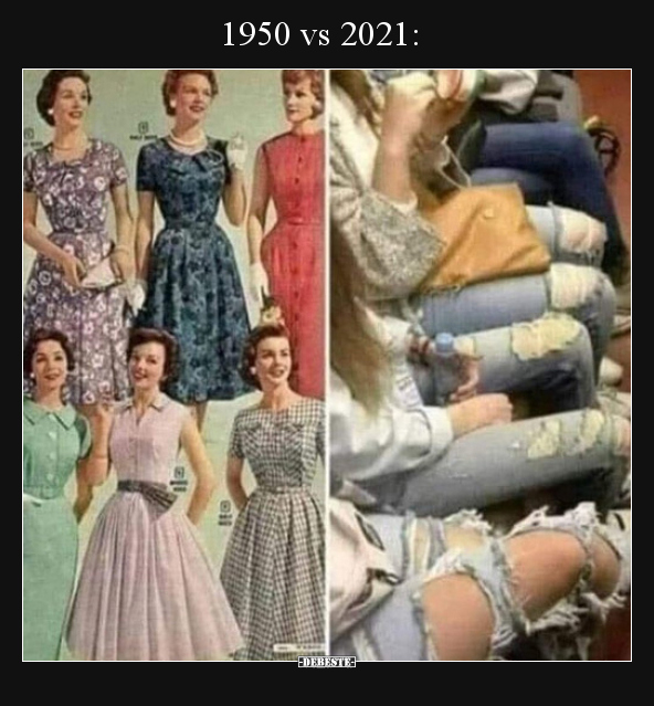 1950 vs 2021.. - Lustige Bilder | DEBESTE.de