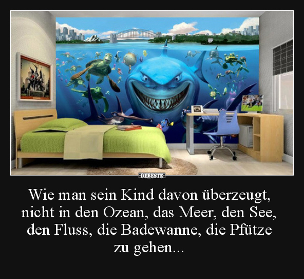 Wie man sein Kind davon überzeugt, nicht in den Ozean, das..