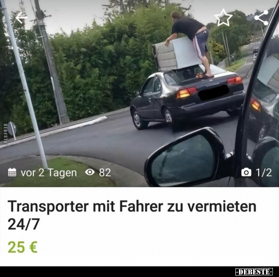 Transporter mit Fahrer zu vermieten 24/7.. - Lustige Bilder | DEBESTE.de