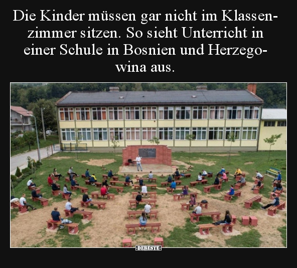 Die Kinder müssen gar nicht im Klassenzimmer sitzen... - Lustige Bilder | DEBESTE.de