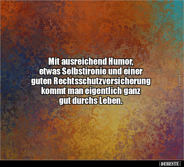 Mit ausreichend Humor, etwas Selbstironie.. - Lustige Bilder | DEBESTE.de