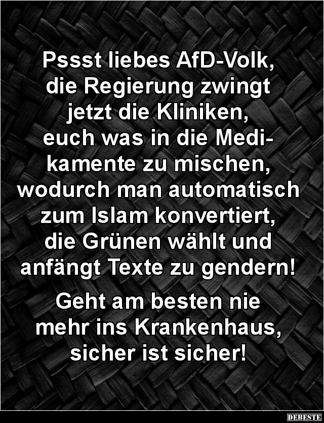 Pssst liebes AfD-Volk... - Lustige Bilder | DEBESTE.de