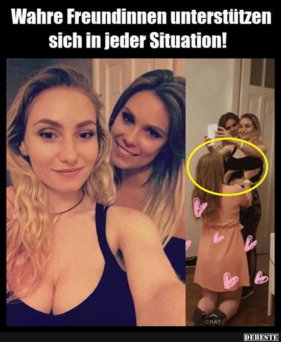 Wahre Freundinen unterstützen sich in jeder Situation! - Lustige Bilder | DEBESTE.de