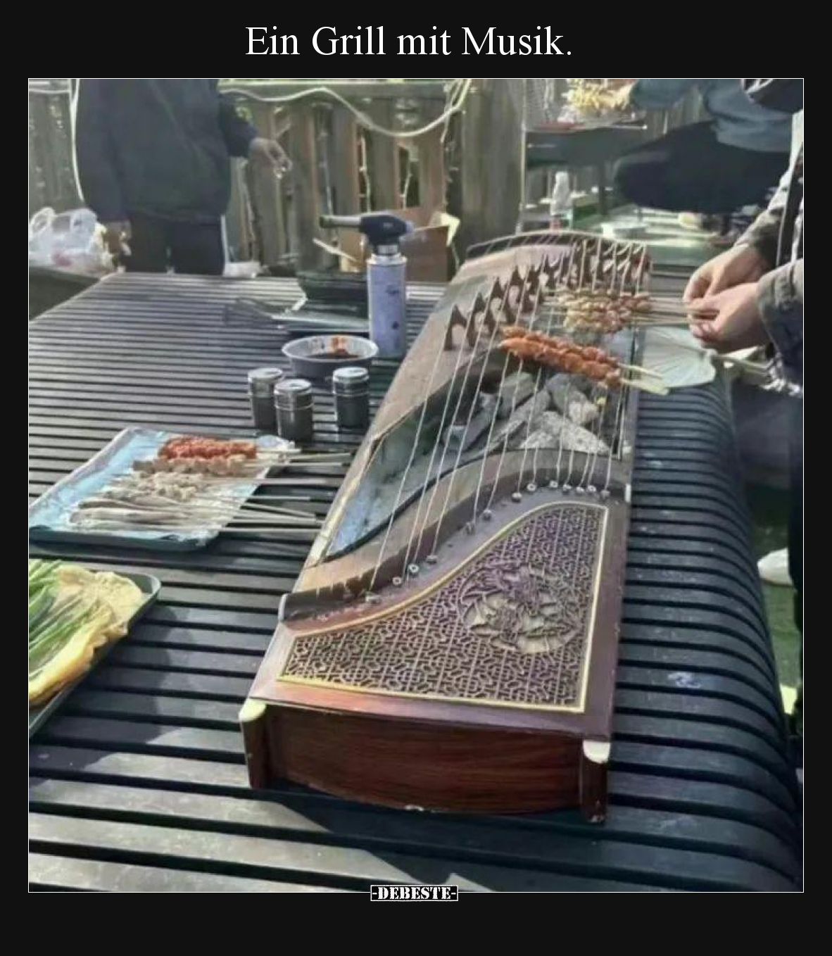 Ein Grill mit Musik.
