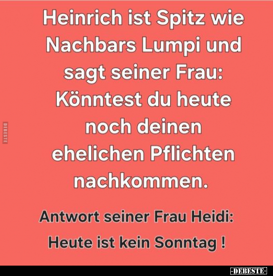 Heinrich ist Spitz wie Nachbars Lumpi.. - Lustige Bilder | DEBESTE.de