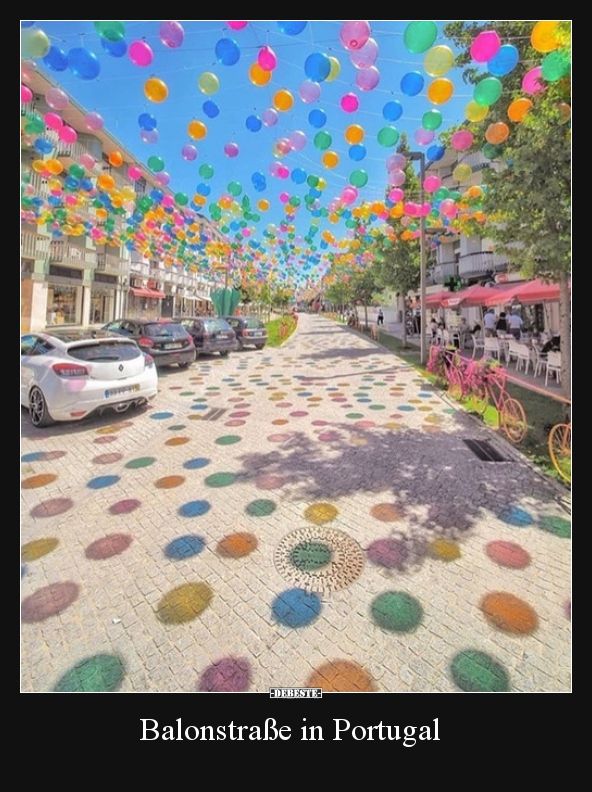 Balonstraße in Portugal..
