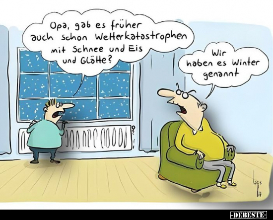 Opa, gab es früher auch schon Wetterkatastrophen.. - Lustige Bilder | DEBESTE.de