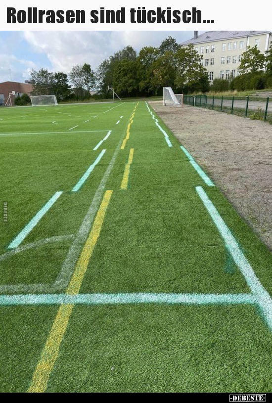 Rollrasen sind tückisch...