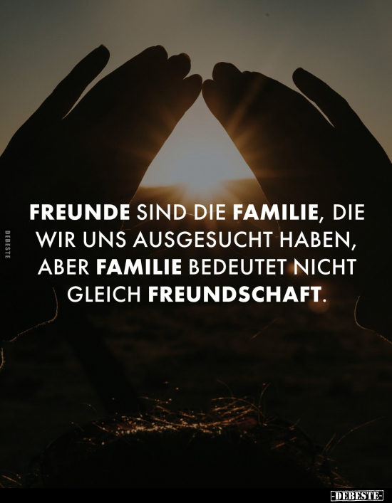 Freunde sind die Familie, die wir uns ausgesucht haben.. - Lustige Bilder | DEBESTE.de