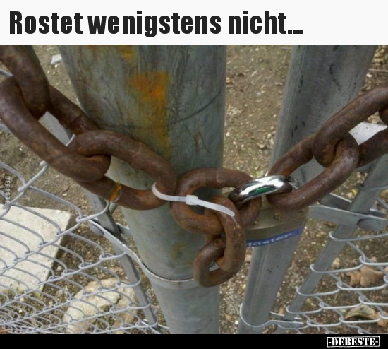 Rostet wenigstens nicht...