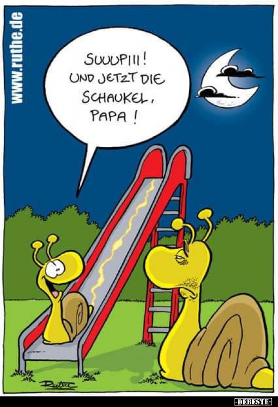 Suuupiii! Und jetzt die Schaukel, Papa!..