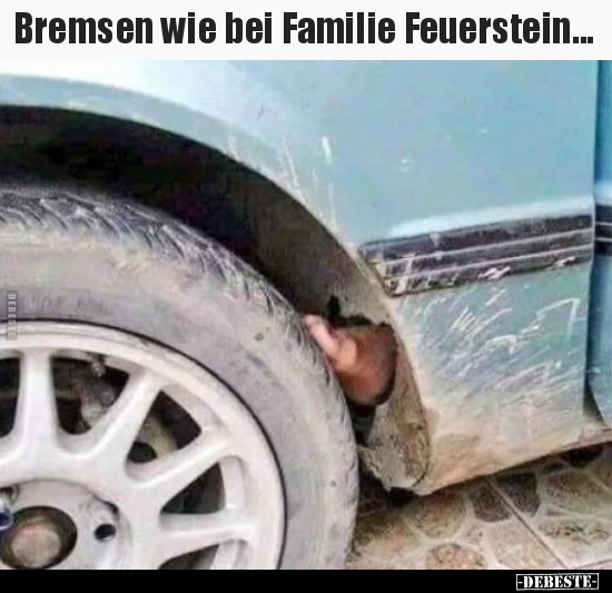 Bremsen wie bei Familie Feuerstein... - Lustige Bilder | DEBESTE.de