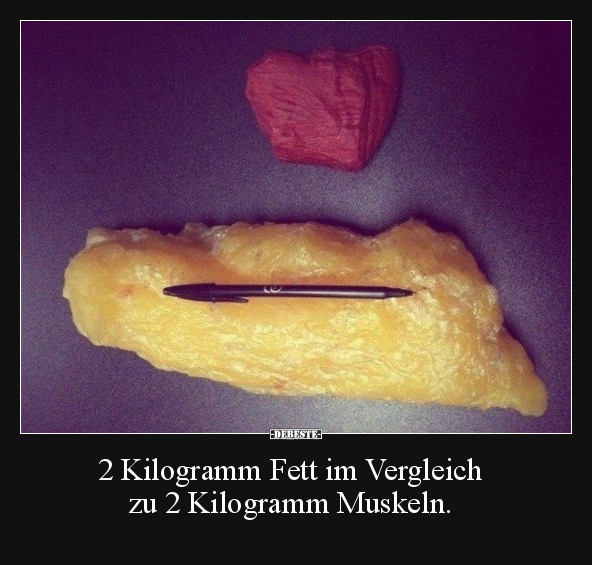 2 Kilogramm Fett im Vergleich.. - Lustige Bilder | DEBESTE.de