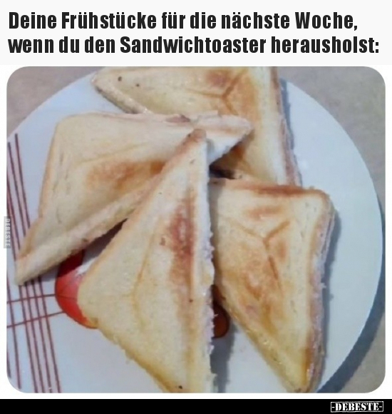 Deine Frühstücke für die nächste Woche, wenn du den.. - Lustige Bilder | DEBESTE.de