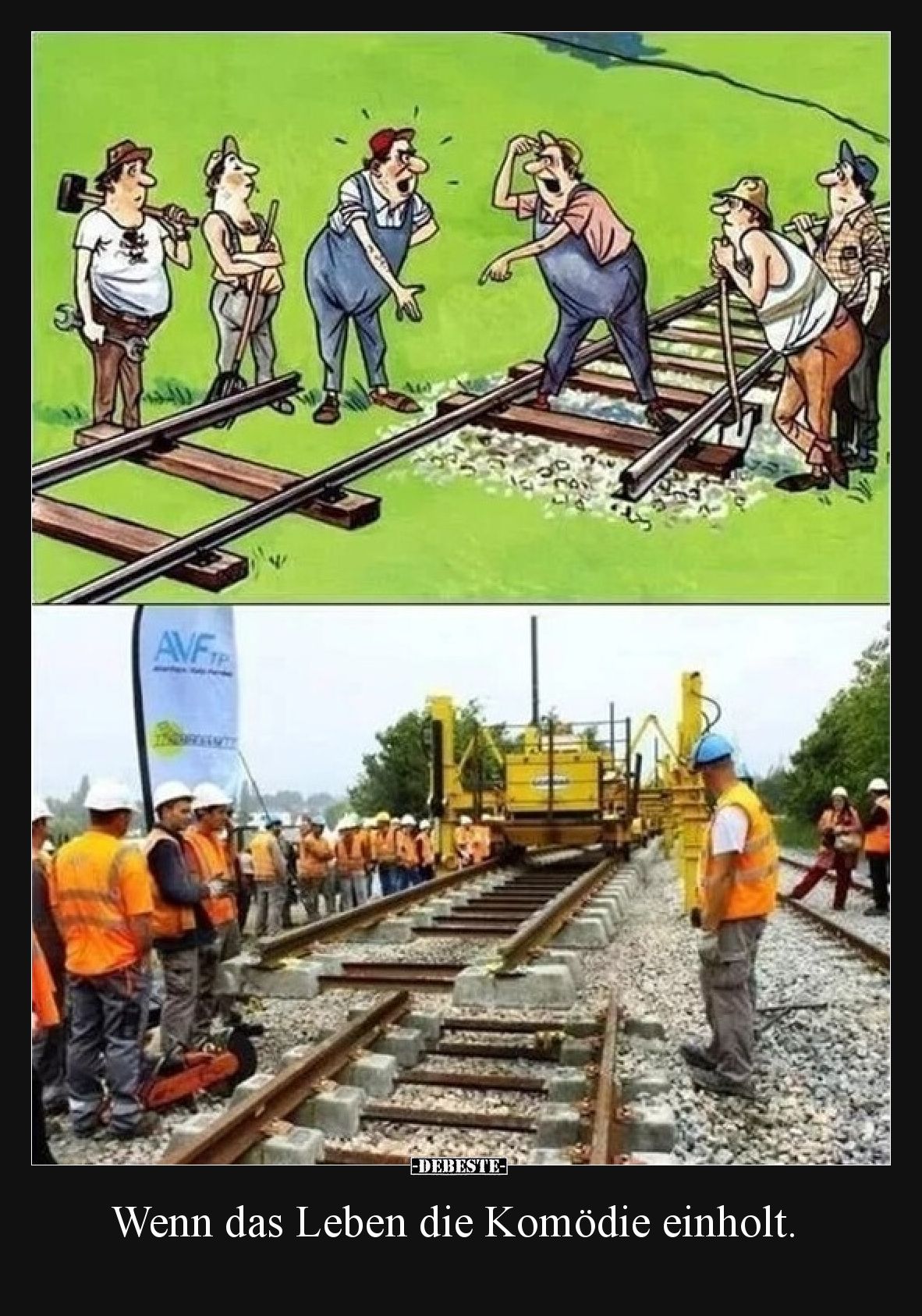 Wenn das Leben die Komödie einholt.