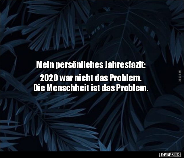 Mein persönliches Jahresfazit: 2020 war nicht das Problem... - Lustige Bilder | DEBESTE.de