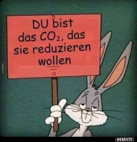 DU bist das CO₂, das sie reduzieren wollen