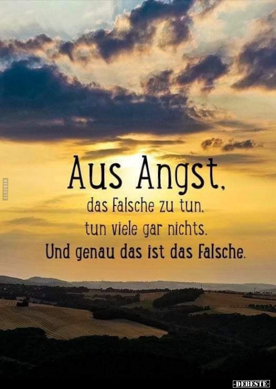 Aus Angst, das Falsche zu tun, tun viele gar nichts...