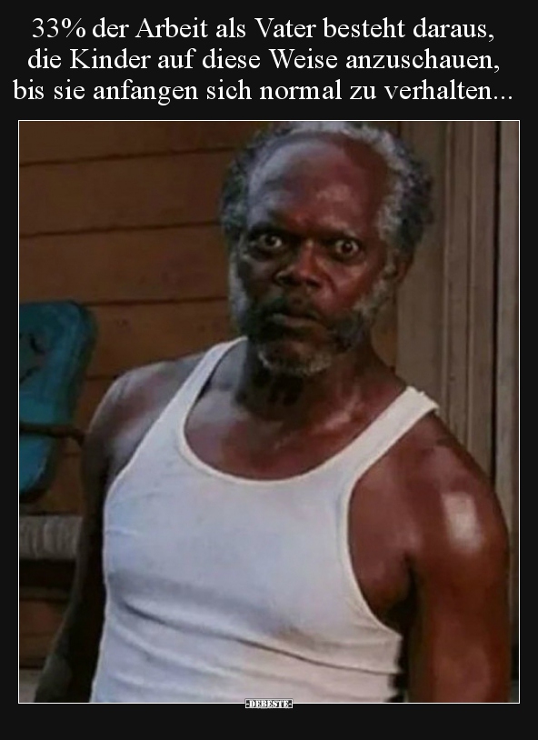 33% der Arbeit als Vater besteht daraus, die Kinder auf..