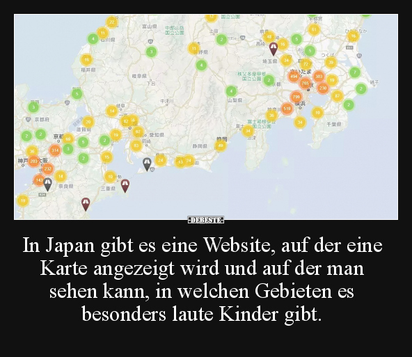 In Japan gibt es eine Website, auf der eine Karte.. - Lustige Bilder | DEBESTE.de