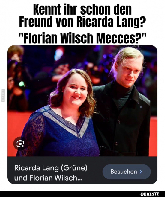 Kennt ihr schon den Freund von Ricarda Lang?.. - Lustige Bilder | DEBESTE.de