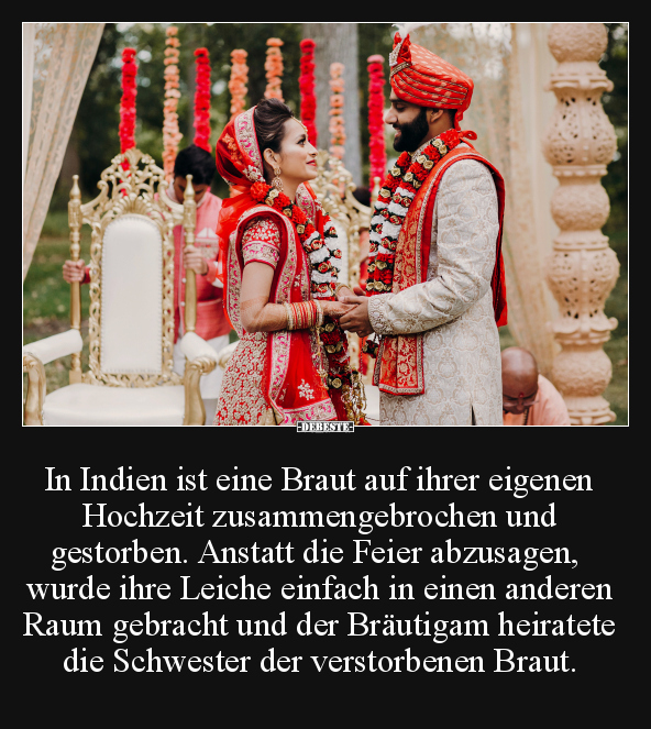 In Indien ist eine Braut auf ihrer eigenen Hochzeit.. - Lustige Bilder | DEBESTE.de