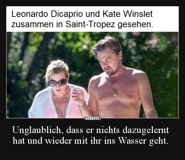 Leonardo Dicaprio und Kate Winslet zusammen in Saint-Tropez.. - Lustige Bilder | DEBESTE.de